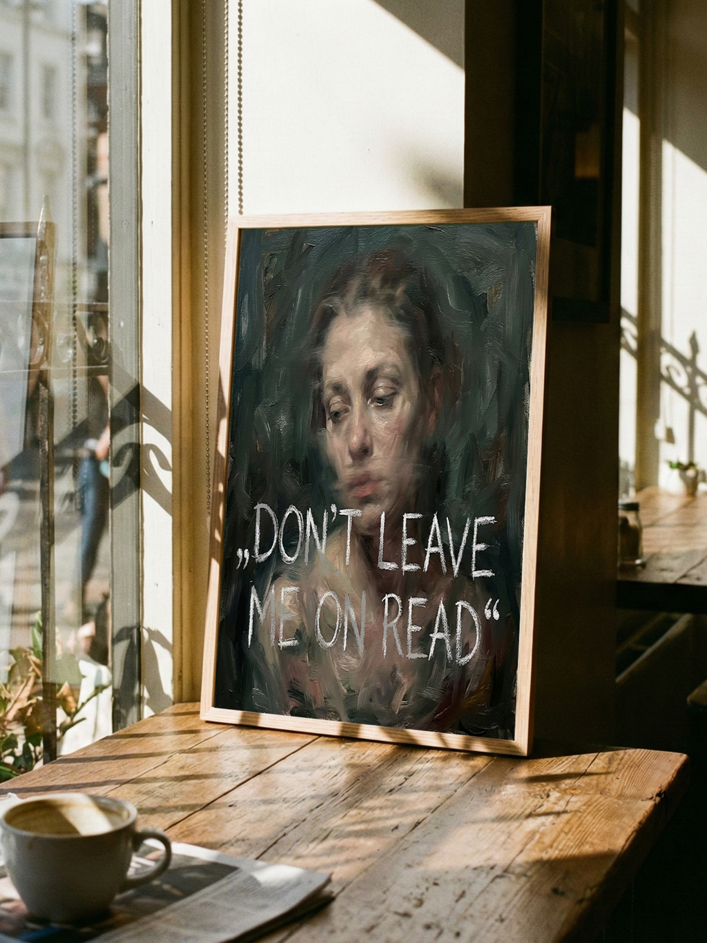 Don't Leave Me on Read – Typography Poster
