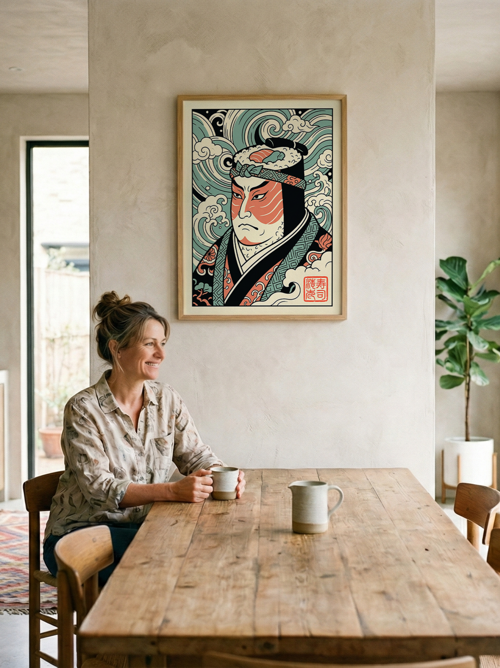 Sushi Portrait – Japanese Ukiyo-e Poster