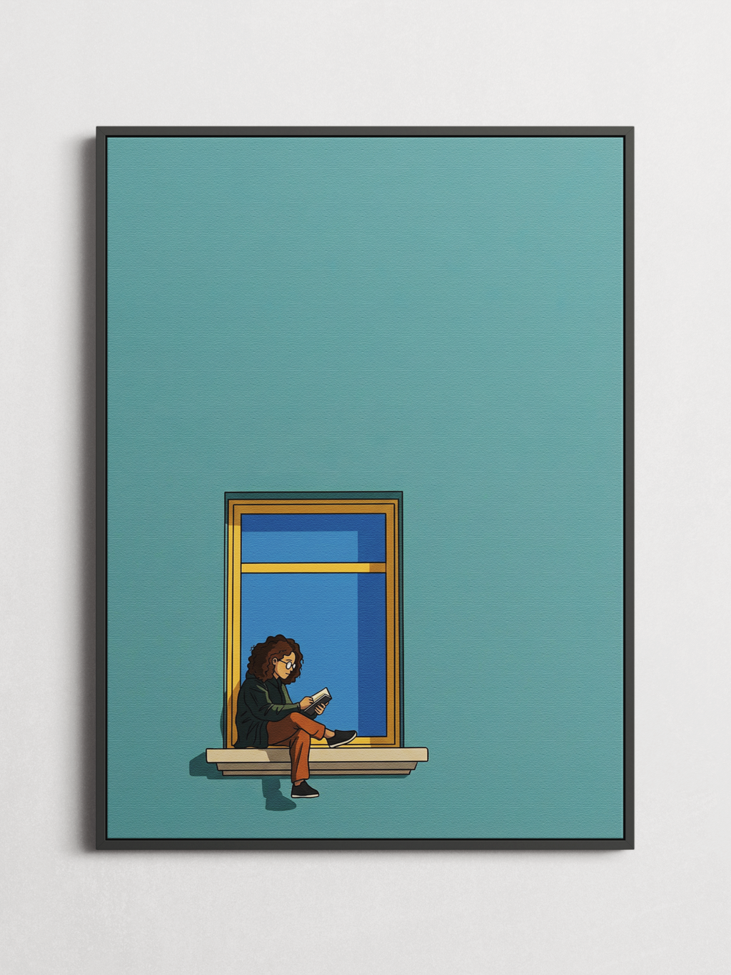 Reading Girl – Cozy Window Poster