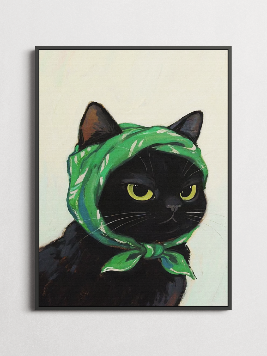 Black Cat – Funny Animal Portrait Poster