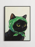 Black Cat – Funny Animal Portrait Poster