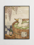 Duck in a Bath – Japanese Ukiyo-e Poster