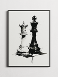 King &amp; Queen – Minimalist Chess Poster