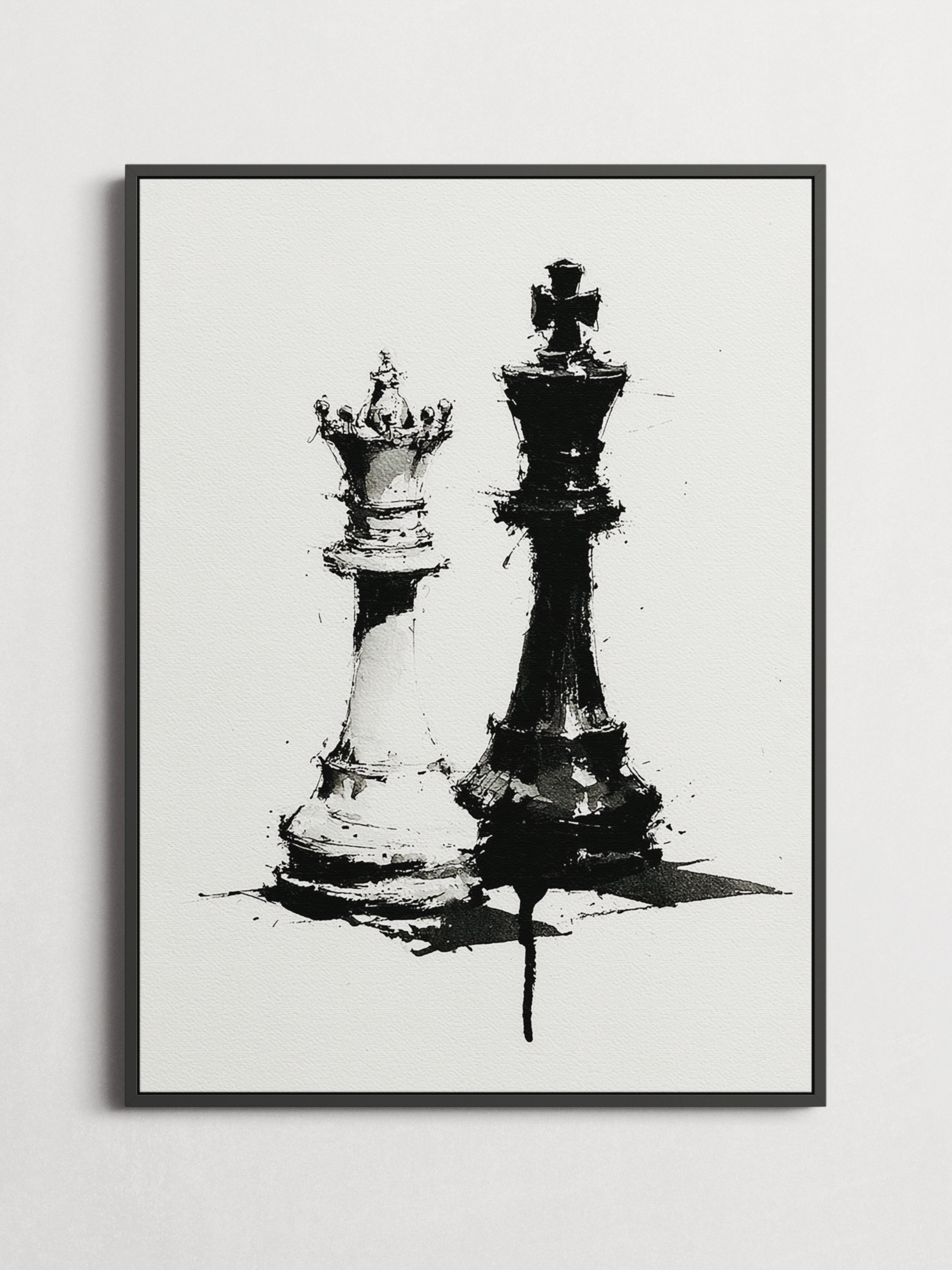 King &amp; Queen – Minimalist Chess Poster