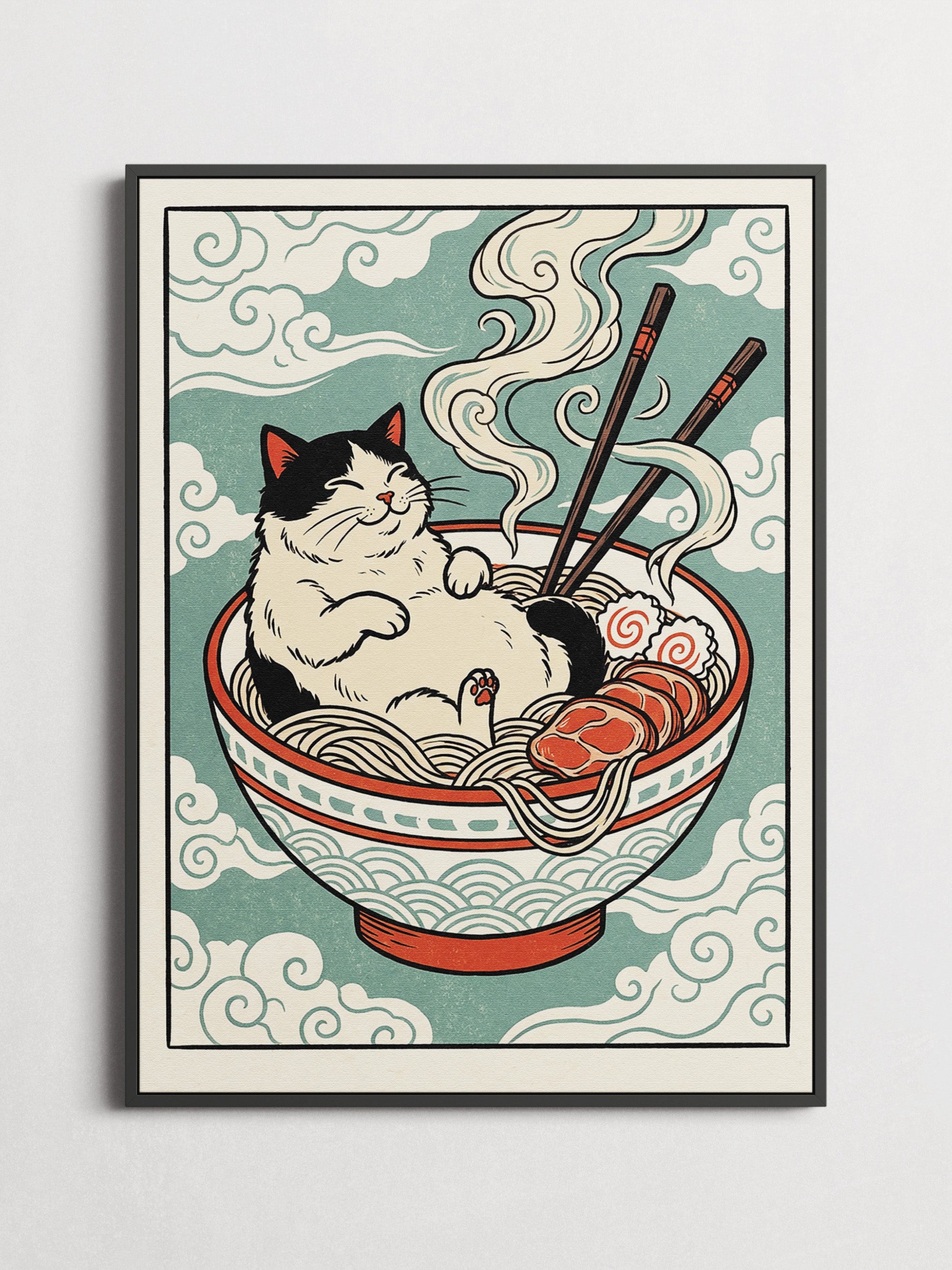 Ramen Cat – Japanese Ukiyo-e Poster