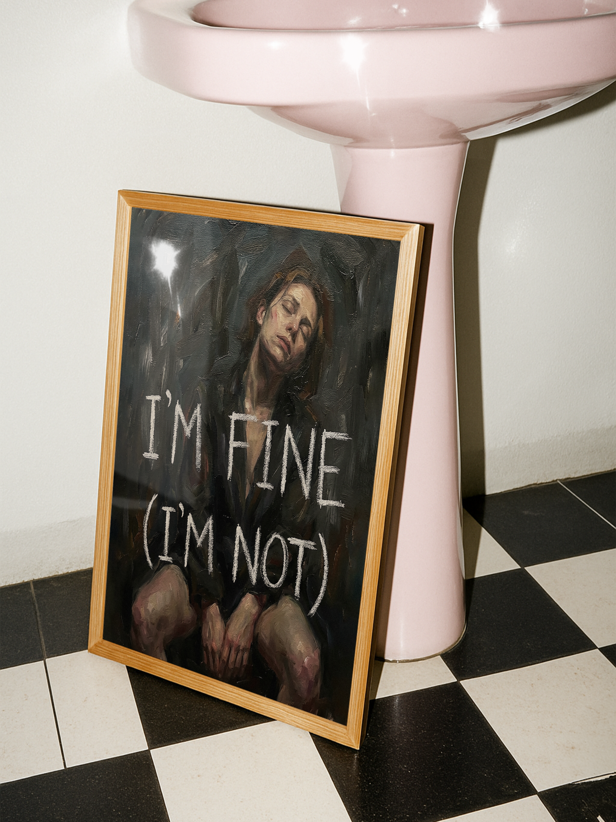 I'm Fine. I'm Not – Typography Poster