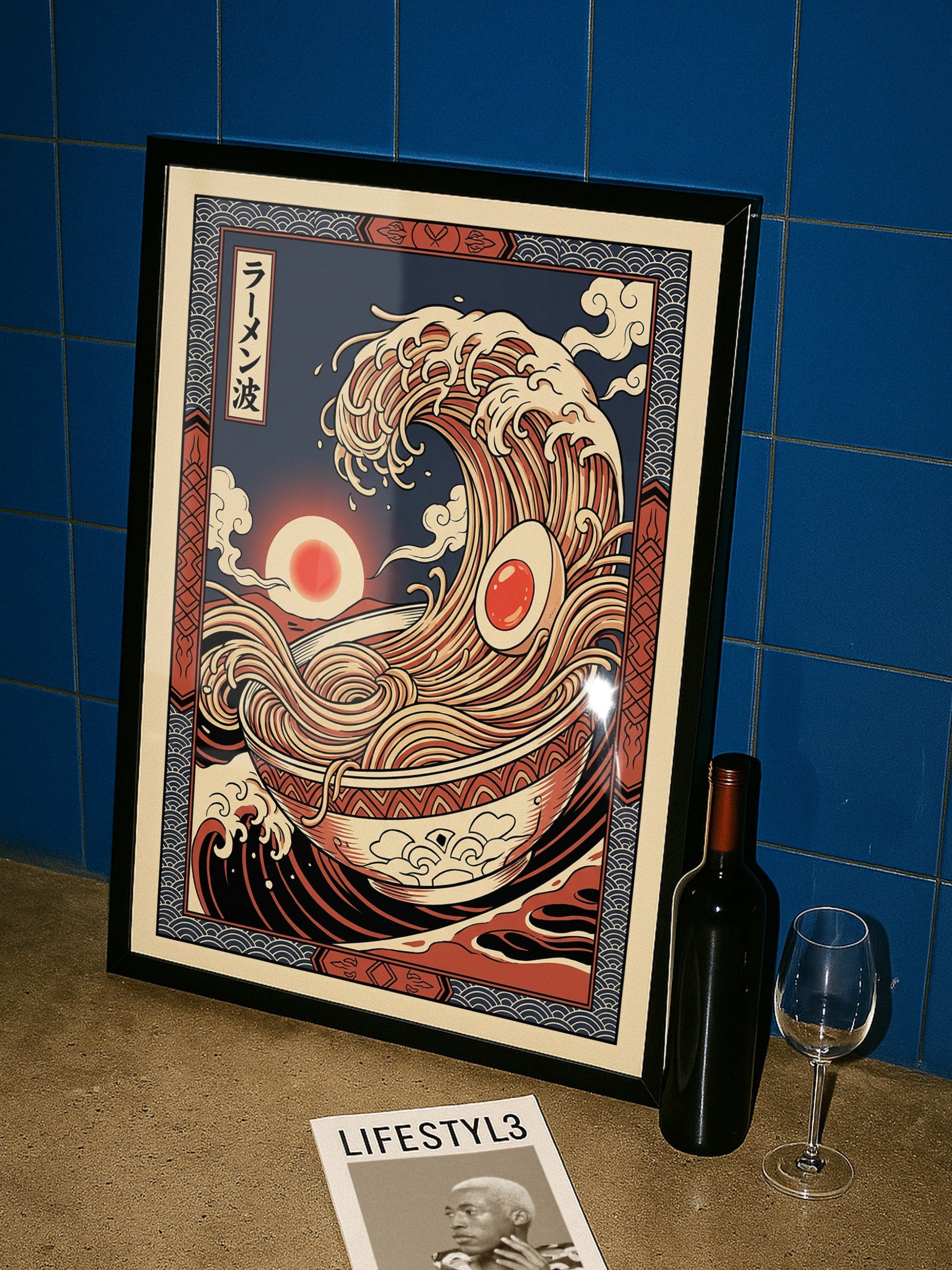 The Great Ramen Wave – Japanese Ukiyo-e Poster