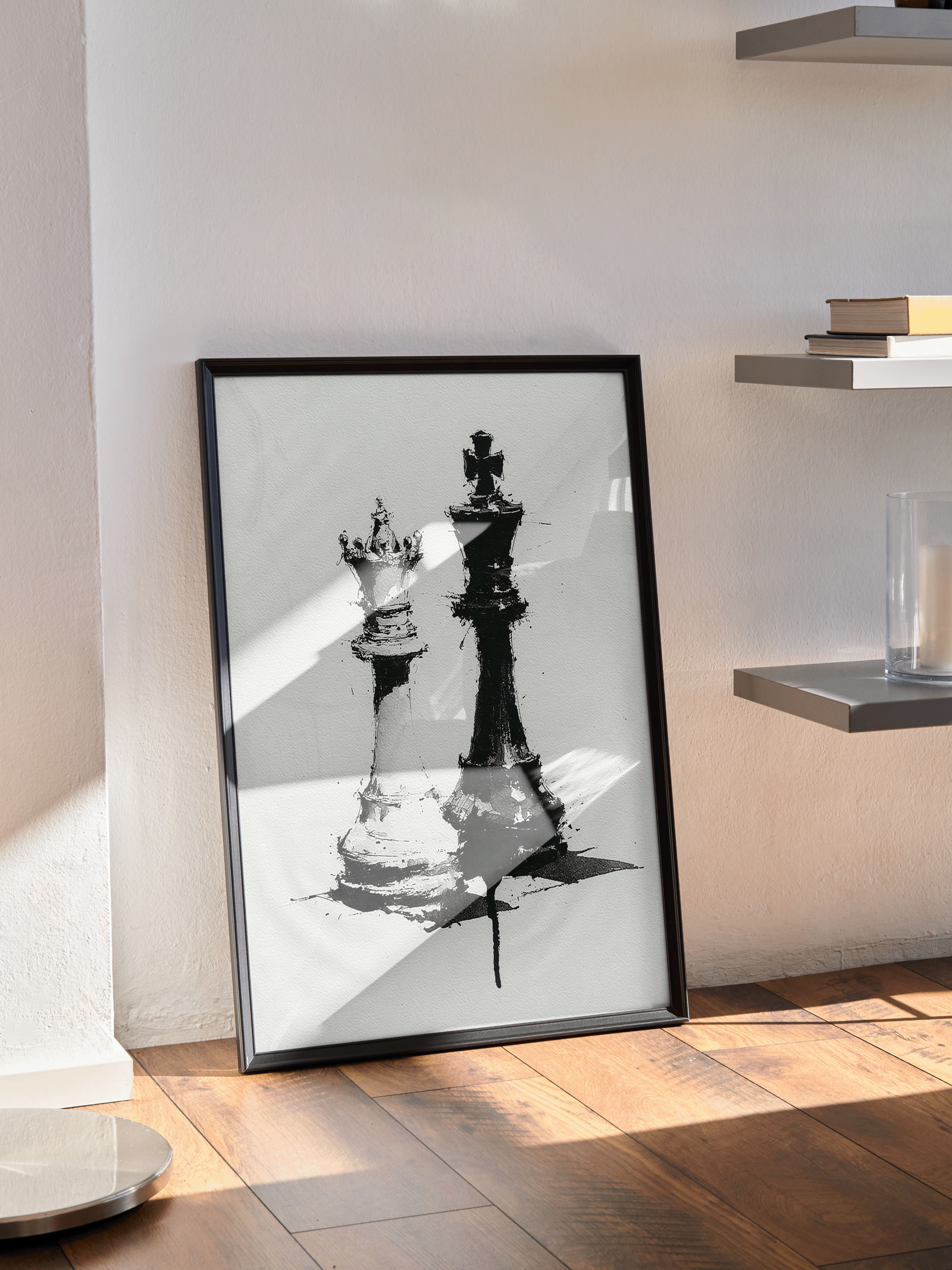 King &amp; Queen – Minimalist Chess Poster