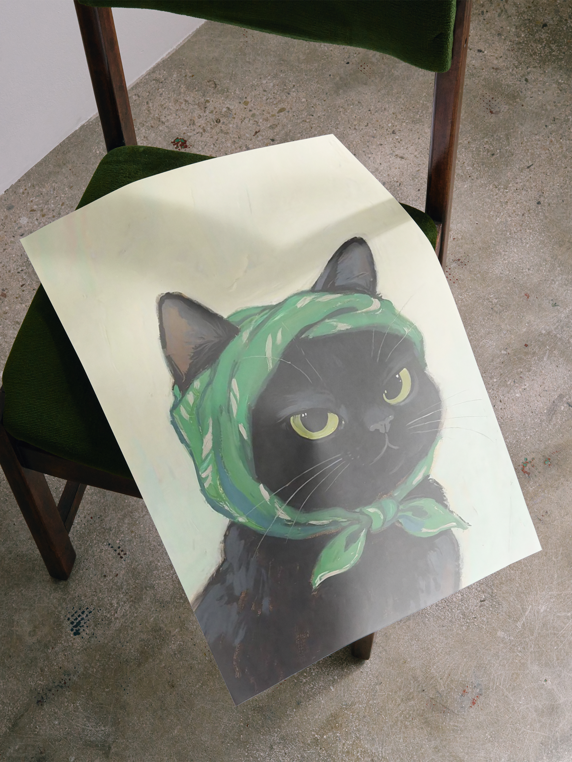 Black Cat – Funny Animal Portrait Poster