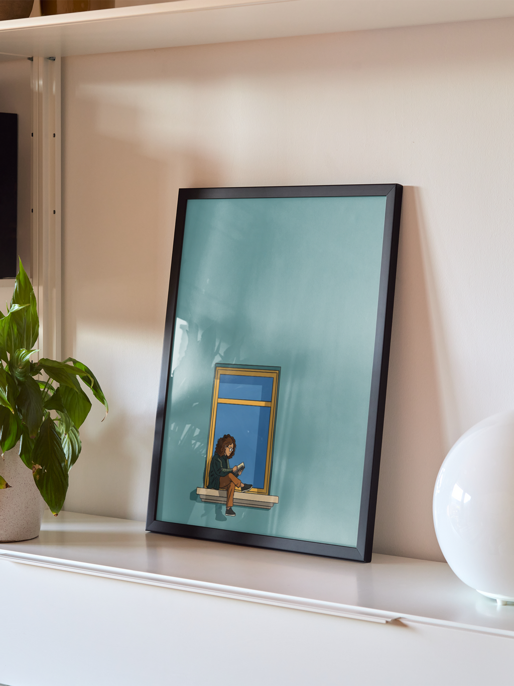 Reading Girl – Cozy Window Poster