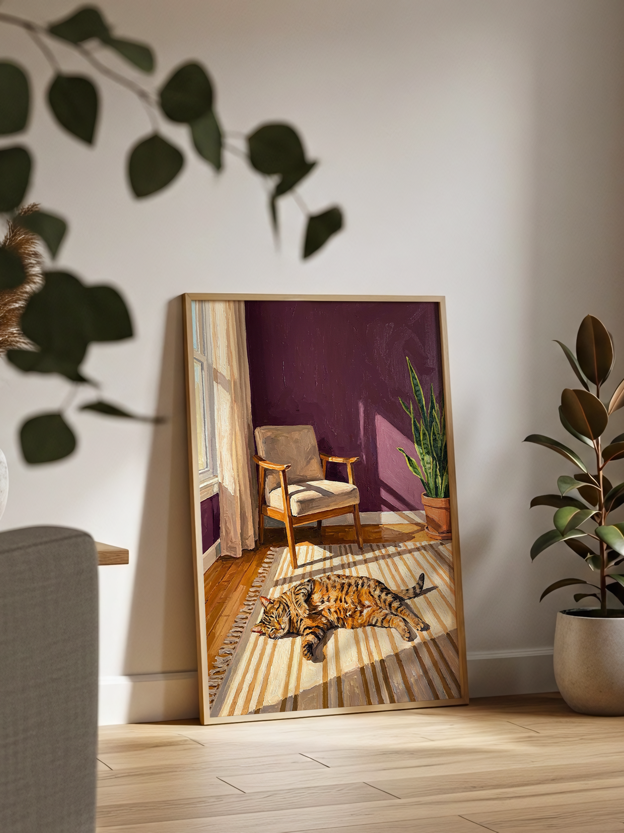 Afternoon Sprawl – Cozy Cat Interior Poster