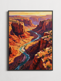 Canyon Light – Aerial Desert Poster – framed on a wall