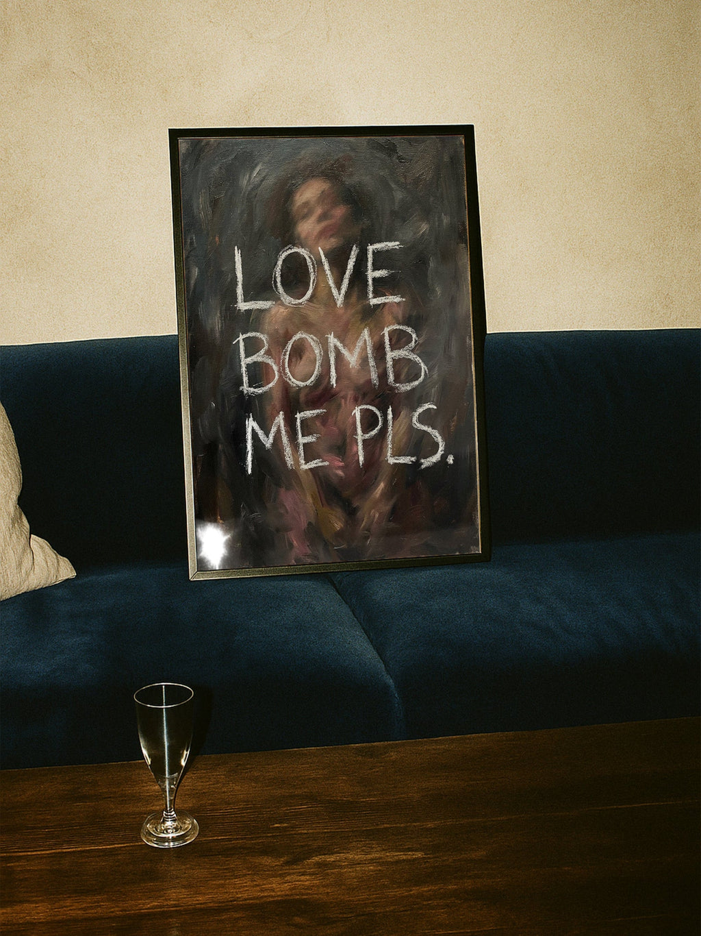 Love Bomb Me Pls – Typography Poster – interior view