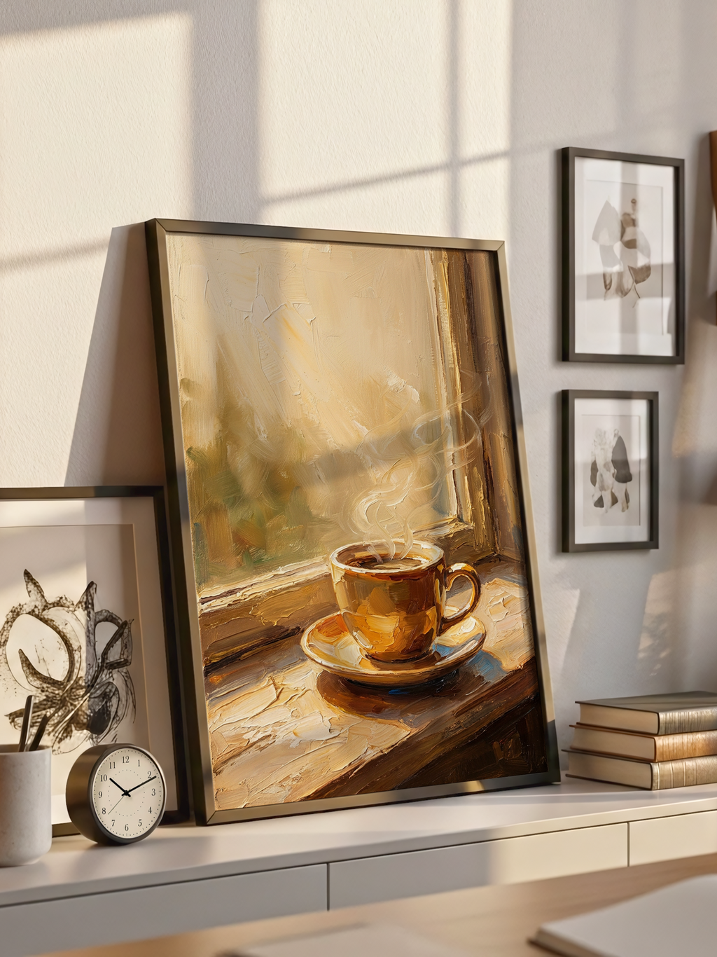Morning Coffee – Cozy Window Poster