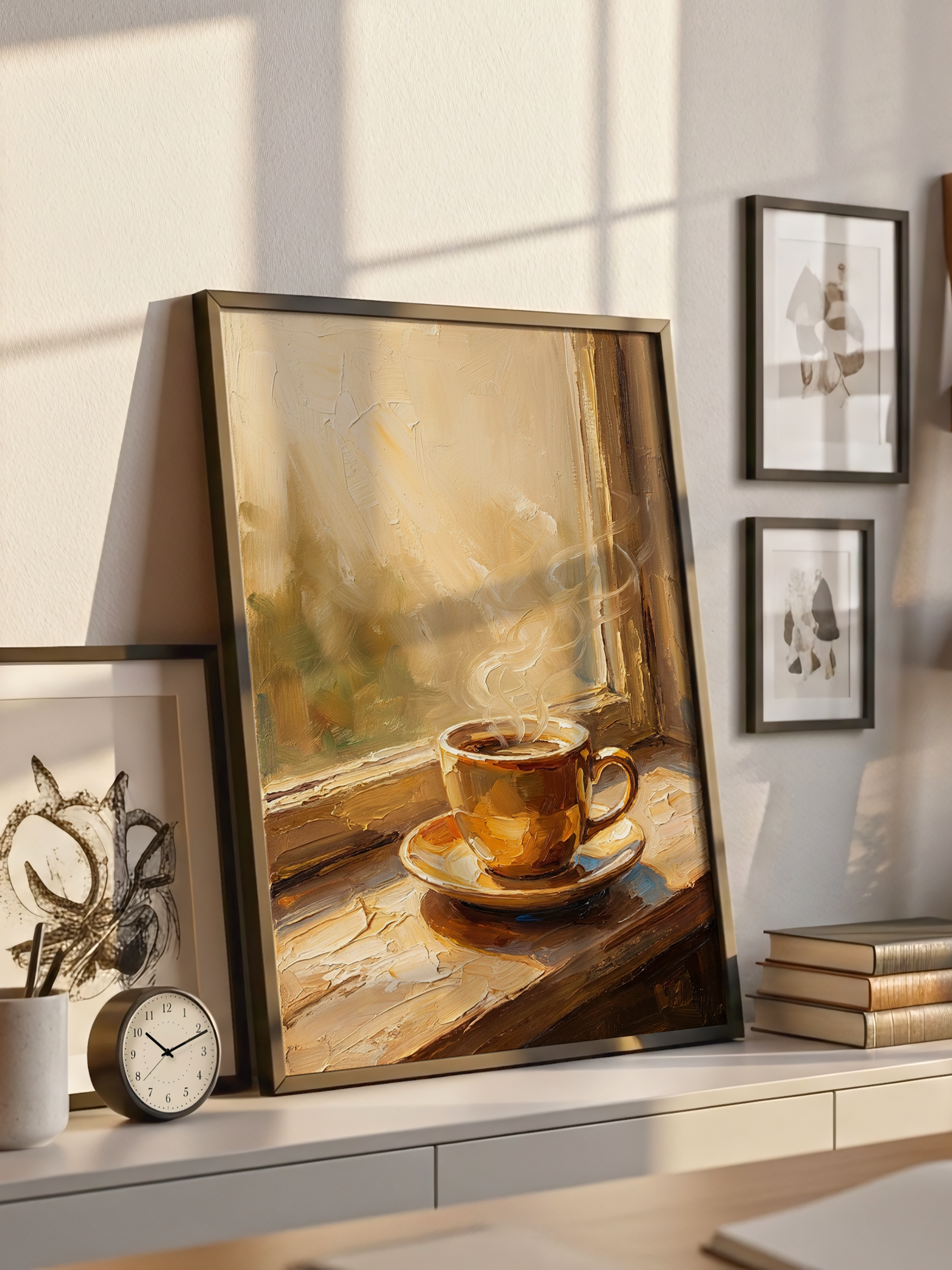 Morning Coffee – Cozy Window Poster