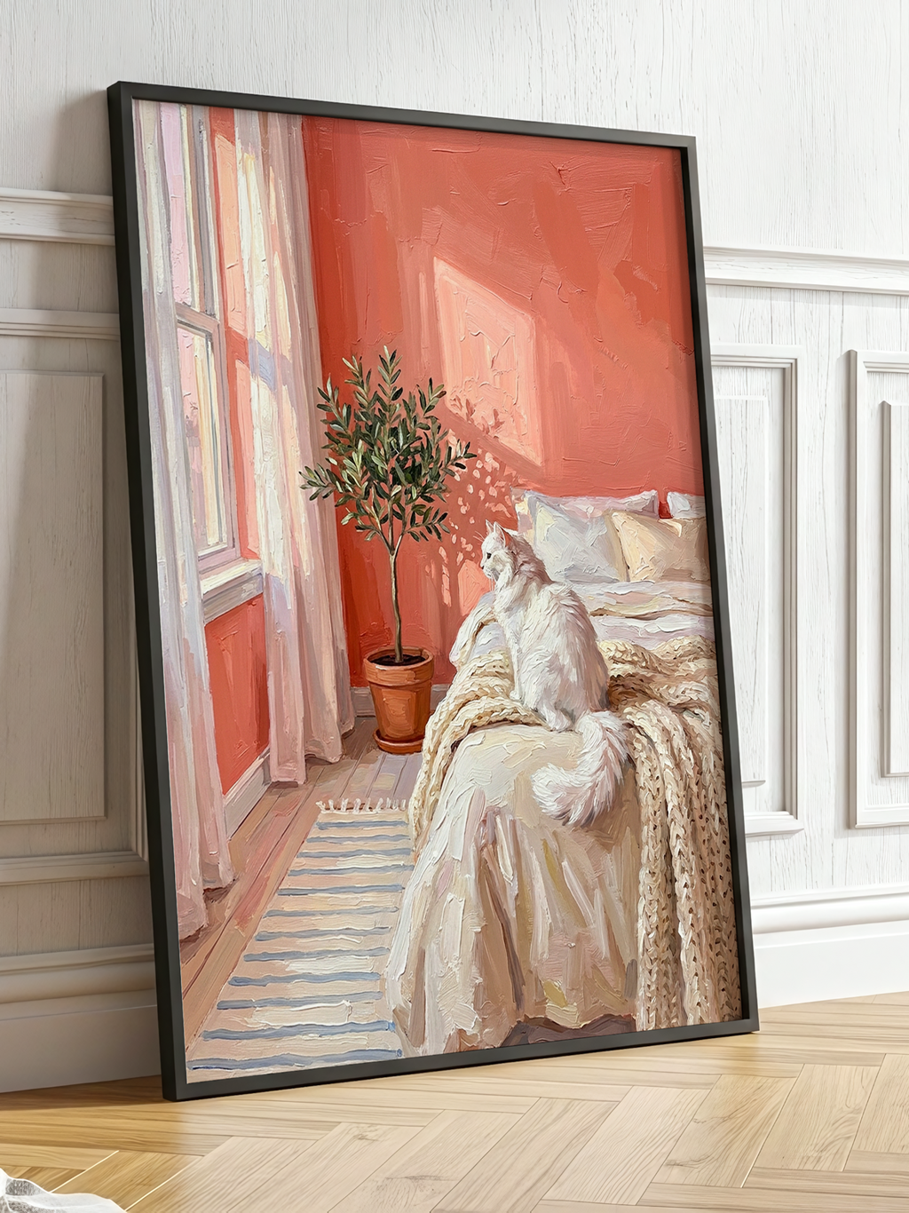 Morning Light – Cozy Cat Interior Poster