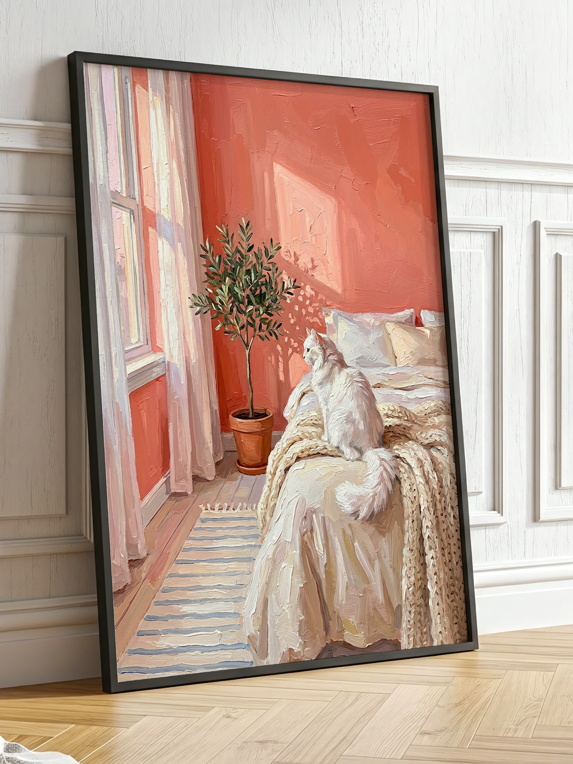 Morning Light – Cozy Cat Interior Poster