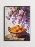 Orange Basket Still Life – Mediterranean Art Poster