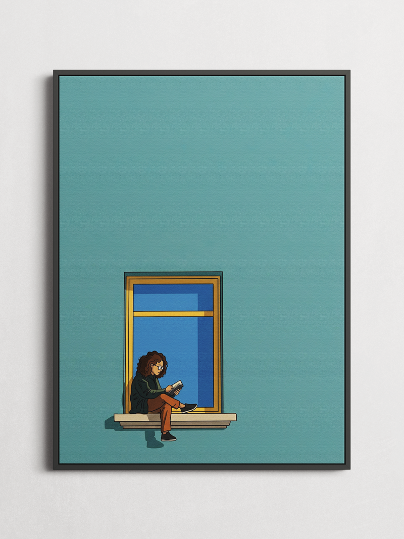 Reading Girl – Cozy Window Poster