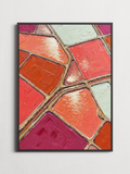 Salt Flats aerial abstract poster framed on a wall