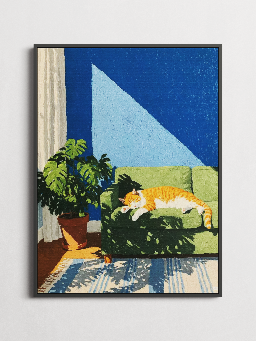 Sleeping Cat – Cozy Interior Poster