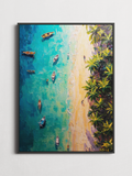 Turquoise Bay – Tropical Beach Poster – framed on a wall