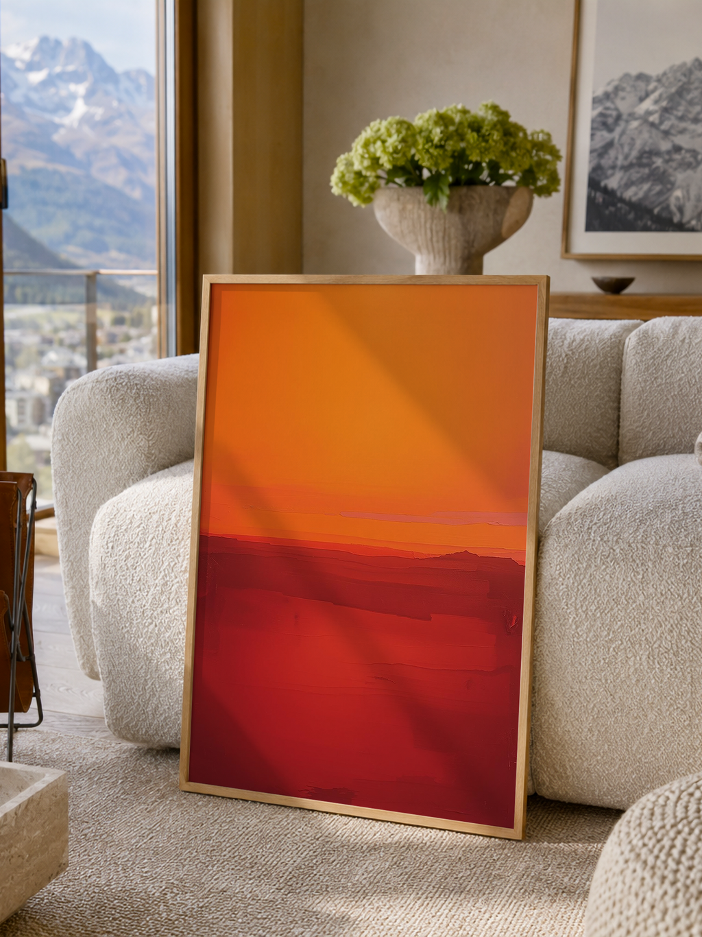 Warm Horizon – Abstract Color Field Poster – additional view