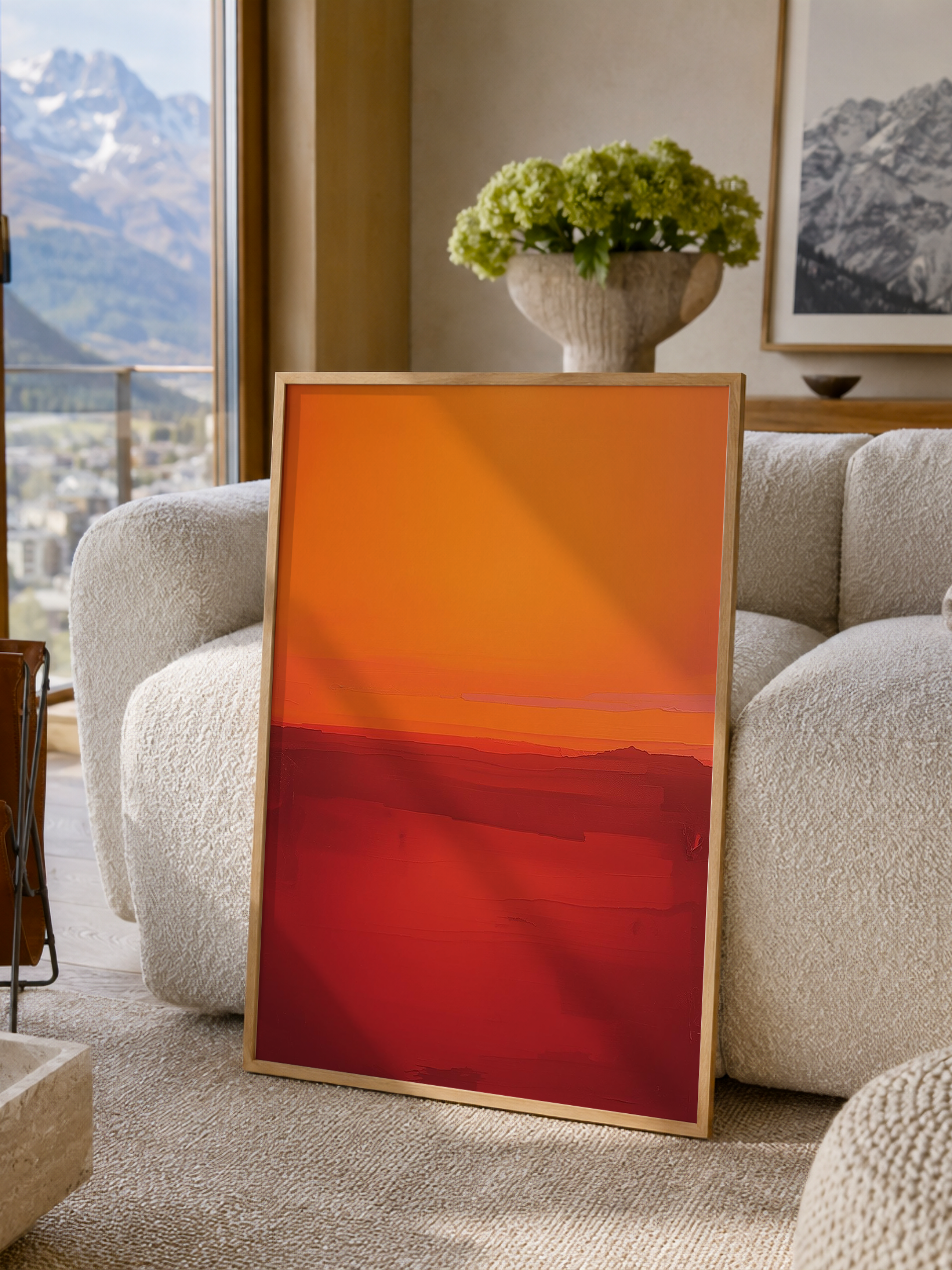 Warm Horizon – Abstract Color Field Poster – additional view