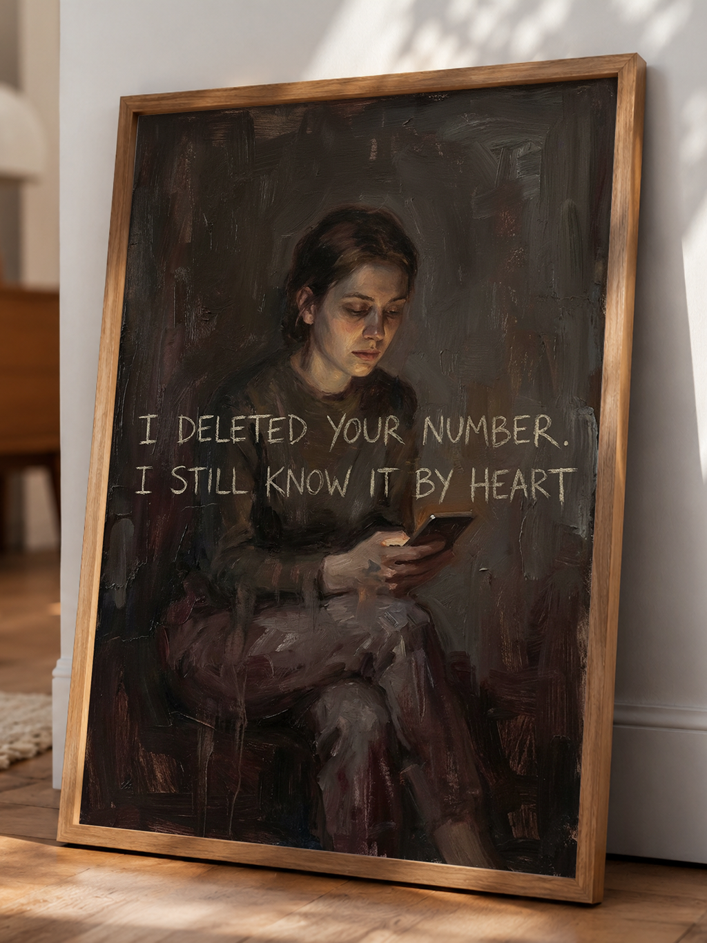 I Deleted Your Number. I Still Know It by Heart – Typography Poster